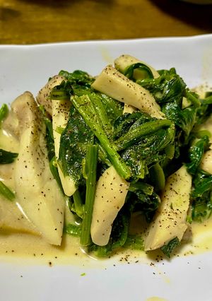 ほうれん草とエリンギのマヨ醤油炒め-レシピのメイン写真
