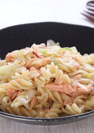 【健康】鮭とねぎのショートパスタ-レシピのメイン写真