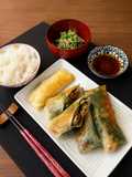 豚肉と舞茸の春巻き