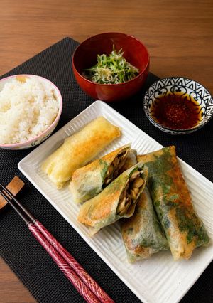 豚肉と舞茸の春巻き-レシピのメイン写真