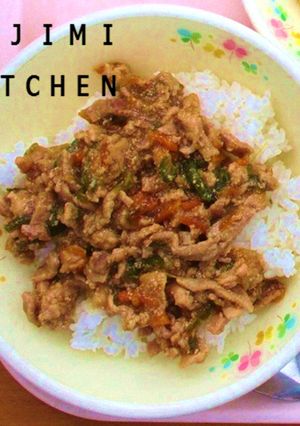 うまBBQ豚ピーマン丼-レシピのメイン写真