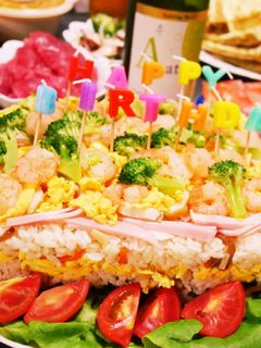 ★お誕生日スペシャル ちらし寿司ケーキ★-レシピのメイン写真