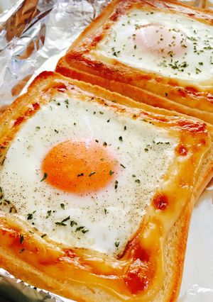 絶品♡洗い物なし目玉焼きマヨトースト-レシピのメイン写真