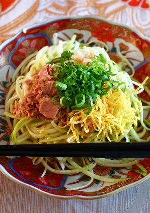 糖質制限★ズッキーニで冷やしツナおろし麺-レシピのメイン写真