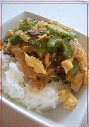 麻婆春雨でゴーヤチャンプル丼☆-レシピのメイン写真