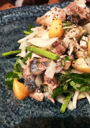 燻製にした秋刀魚の香味野菜和え-レシピのメイン写真