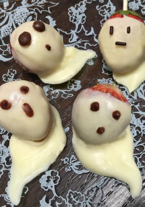ハロウィン★チョコレートいちごのおばけ-レシピのメイン写真