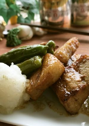 ゆる糖質オフ！こってり焼豚✿おろし添え-レシピのメイン写真