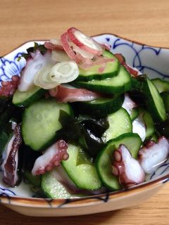 たこときゅうりとわかめの酢の物-レシピのメイン写真