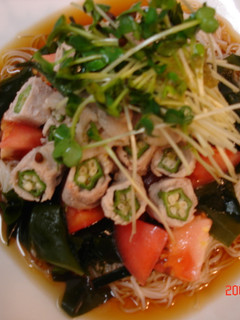 オクラの豚肉巻きサラダそうめん-レシピのメイン写真