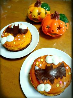 ハロウィン★南瓜のスイートチーズケーキ-レシピのメイン写真