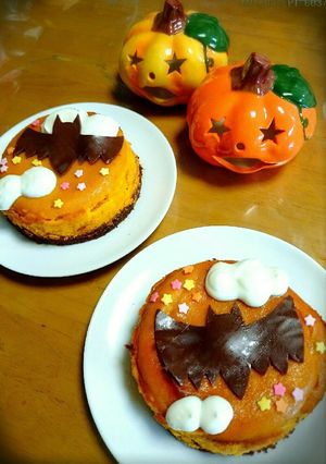 ハロウィン★南瓜のスイートチーズケーキ-レシピのメイン写真