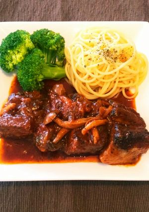美味い♥豚バラのトマトと赤ワイン煮込み♥-レシピのメイン写真