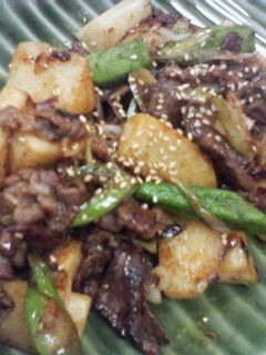 韓国風★牛肉と長いもの炒め物-レシピのメイン写真