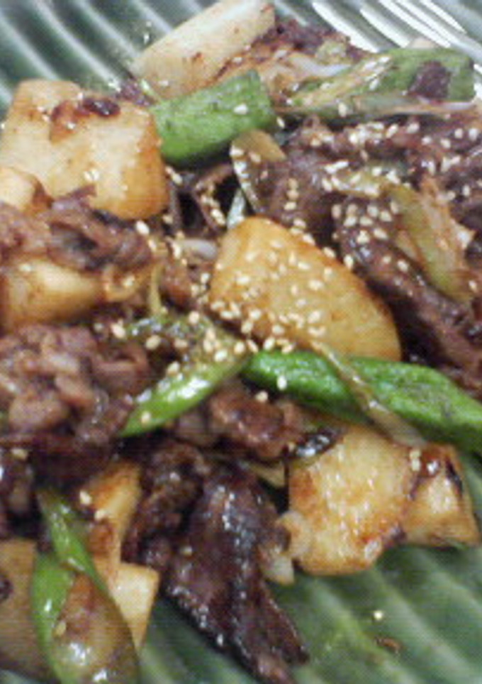 韓国風★牛肉と長いもの炒め物-レシピのメイン写真
