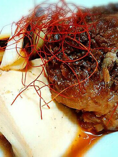 焼きねぎと豆腐の牛すじ煮込み-レシピのメイン写真