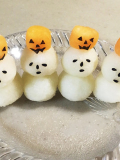 【簡単】大根おろし ハロウィン 雪だるま-レシピのメイン写真