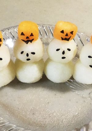 【簡単】大根おろし ハロウィン 雪だるま-レシピのメイン写真