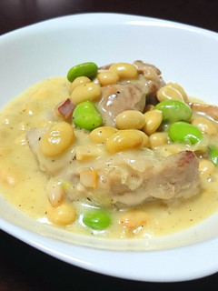 簡単!鶏肉のカルボナーラソース煮込み-レシピのメイン写真