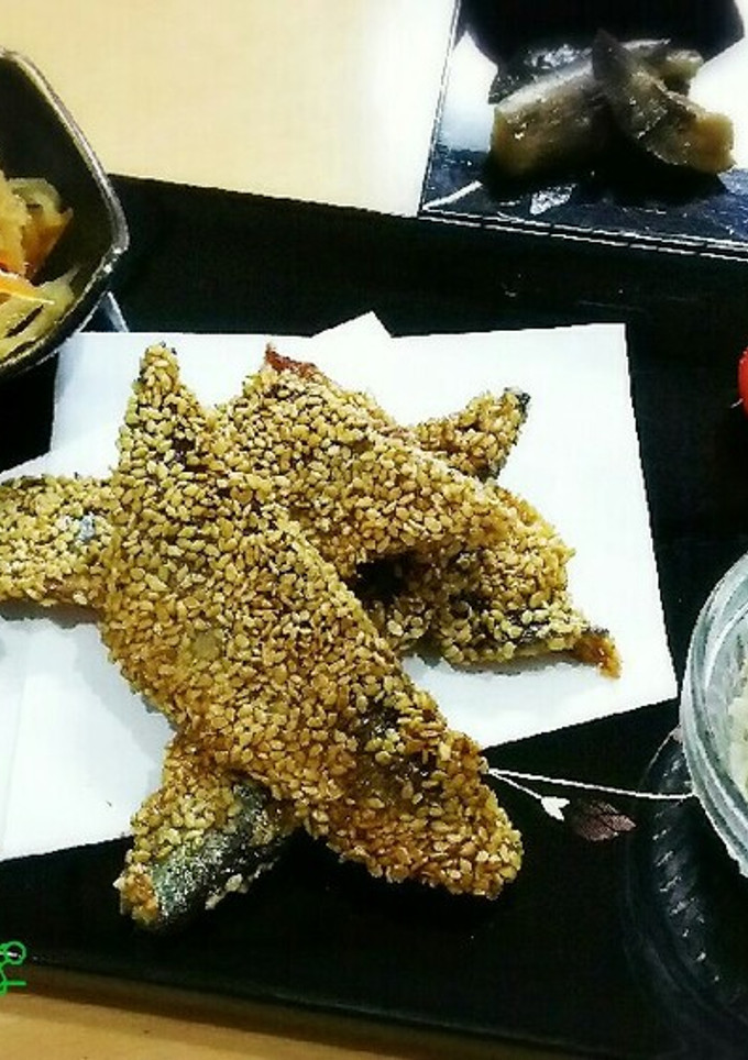 秋刀魚の胡麻焼きとお芋ご飯♡-レシピのメイン写真