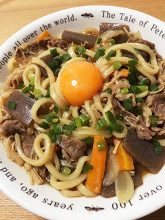 1人前〜OK!簡単時短すき焼きうどん♪-レシピのメイン写真
