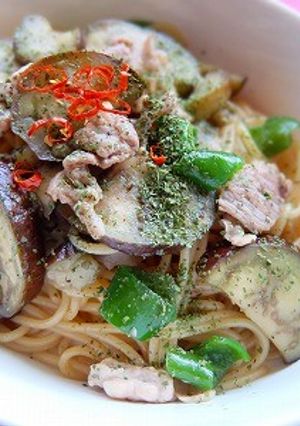 茄子と豚肉のオイスターパスタ-レシピのメイン写真