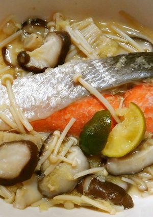 塩鮭アレンジ！鮭と きのこの白だし煮＊ﾟ-レシピのメイン写真