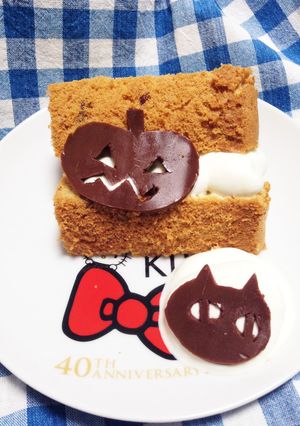 栗のシフォンケーキ ハロウィン風-レシピのメイン写真
