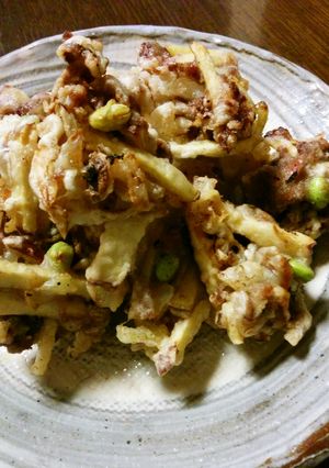 牛肉と玉葱と薩摩芋のかき揚げ-レシピのメイン写真