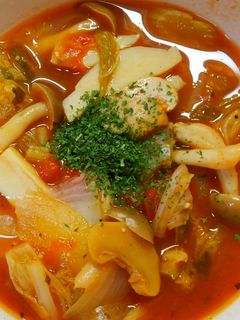 簡単♪白菜とセロリ きのこのトマト煮込み-レシピのメイン写真