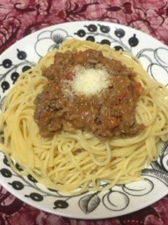 ミートソースパスタ-レシピのメイン写真