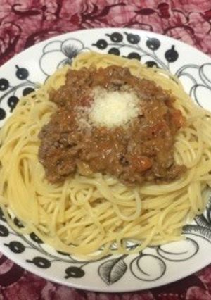 ミートソースパスタ-レシピのメイン写真