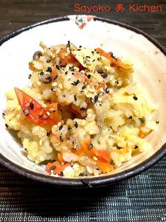 鶏肉とトマトの玄米炊き込み御飯-レシピのメイン写真