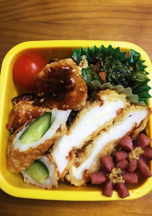 衣に卵不要！はんぺんチーズフライ弁当-レシピのメイン写真