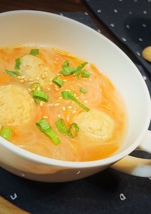 簡単★満足【肉団子と春雨の鶏ガラスープ】-レシピのメイン写真
