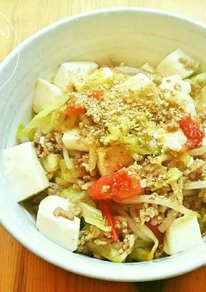 野菜たっぷり和風麻婆豆腐丼-レシピのメイン写真