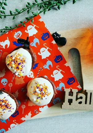 ココアカップケーキ＊ホイップマリームのせ-レシピのメイン写真