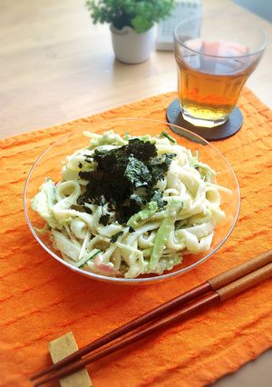 美味！たらことカッテージチーズの冷うどん-レシピのメイン写真
