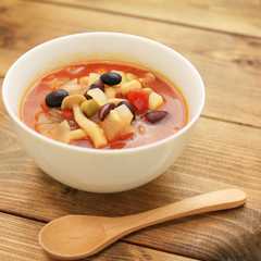 รูปของ 蒸しサラダ豆のミネストローネ