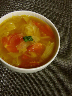 カレー風味のサラダスープ。-レシピのメイン写真