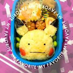 รูปของ 簡単ポケモンキャラ弁♡メタモンピカチュウ