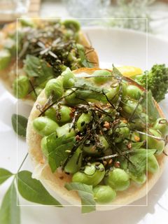 枝豆の 梅*チーズ和トースト-レシピのメイン写真
