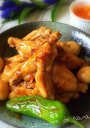 あんず風味鶏手羽中の照り煮-レシピのメイン写真