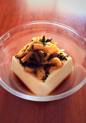 高菜漬けと油揚げの冷奴-レシピのメイン写真