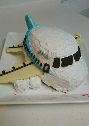 飛行機ケーキ♡簡単♡デコケーキ-レシピのメイン写真