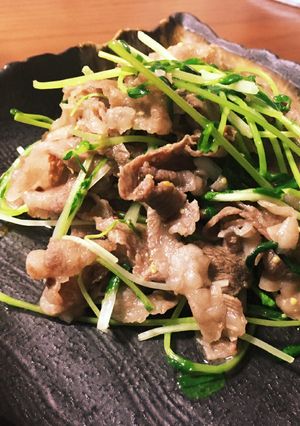 激ウマ！豆苗と牛肉のハニーマスタード-レシピのメイン写真