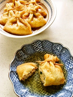 もっちもち♡レンコン餅巾着♪-レシピのメイン写真