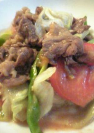 牛肉とトマトのシャキシャキ炒め-レシピのメイン写真