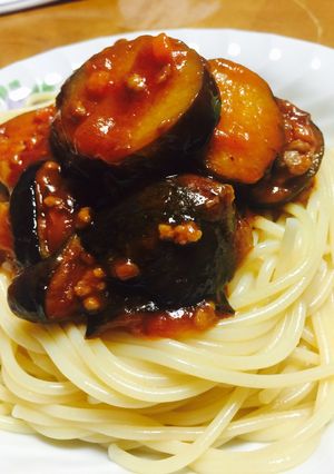手抜き‼︎ナスのミートソーススパゲティ-レシピのメイン写真