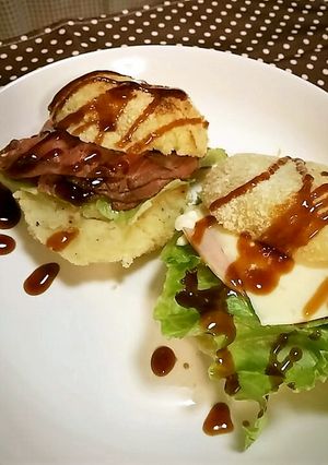 揚げないヘルシー♡焼きコロッケサンド～♪-レシピのメイン写真